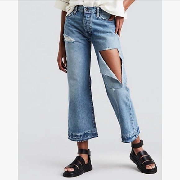 Levi's Denim - NEW Levi’s Spliced Flare Crop Made & Crafted Jeans
